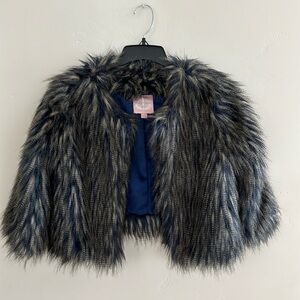 Faux fur juicy couture cropped jacket.